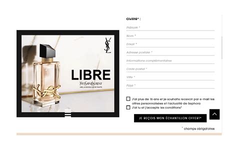 sephora yves saint laurent echantillon gratuit|libre yves Saint Laurent Sephora.